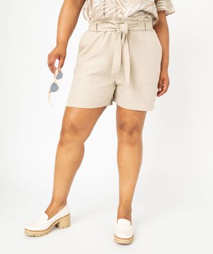 Short ample en maille fluide femme grande taille vue2 - GEMO (G TAILLE) - GEMO