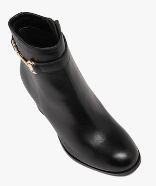 Boots femme à talon avec dessus en cuir bijou doré - Tanéo vue5 - TANEO - GEMO