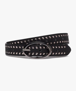 Ceinture femme tressée avec boucle métallique ovale vue1 - GEMO (ACCESS) - GEMO