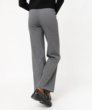 Pantalon large en maille imprimée à taille élastiquée femme vue3 - GEMO(FEMME PAP) - GEMO