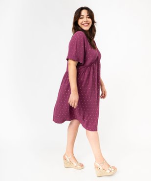 Robe manches courtes à motifs scintillants femme grande taille vue1 - GEMO (G TAILLE) - GEMO