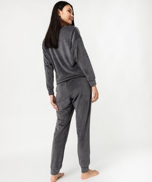 Pyjama en velours côtelé femme vue3 - GEMO(HOMWR FEM) - GEMO