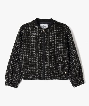 Veste zippée effet tweed fille - LuluCastagnette vue4 - LULUCASTAGNETTE - GEMO