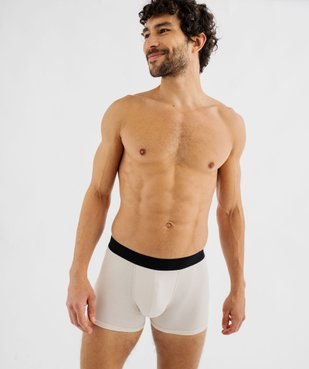 Boxers en coton stretch homme avec inscriptions (lot de 2) vue7 - GEMO 4G HOMME - GEMO