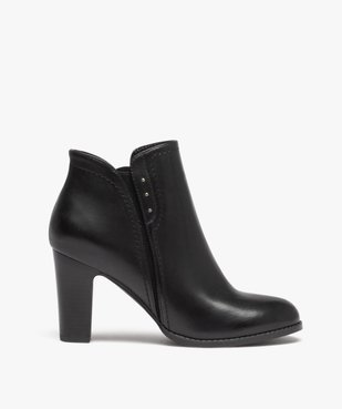 Boots femme unies à talon haut avec détails perles vue1 - GEMO(URBAIN) - GEMO