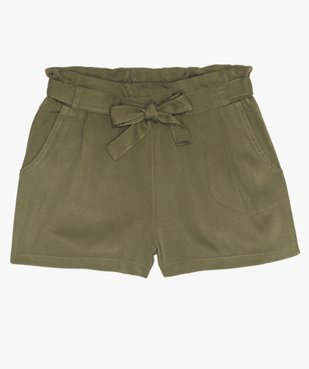 Short fille avec ceinture à nouer vue1 - GEMO (JUNIOR) - GEMO