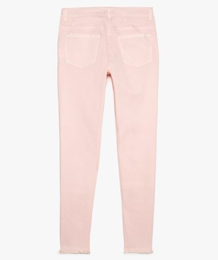 Pantalon fille en coton bio surteint coupe slim bas frangé vue2 - GEMO 4G FILLE - GEMO