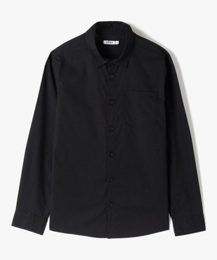 Chemise unie à manches longues garçon vue1 - GEMO 4G GARCON - GEMO