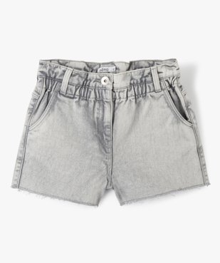 Short en jean fille taille haute et coloris unique vue2 - GEMO (JUNIOR) - GEMO