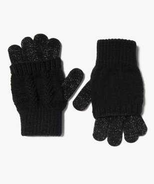 Gants 2-en-1 avec mitaines fille  vue1 - GEMO (JUNIOR) - GEMO