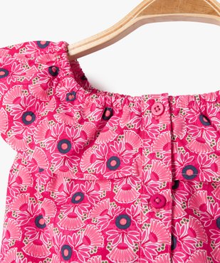 Blouse sans manches imprimée avec volant sur le col bébé fille vue2 - GEMO(BEBE DEBT) - GEMO