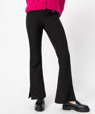 Pantalon femme coupe flare avec bas fendus vue1 - GEMO(FEMME PAP) - GEMO