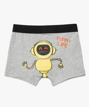 Boxers en coton stretch avec motifs robots (lot de 2) garçon vue5 - GEMO 4G GARCON - GEMO