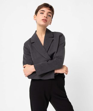 Veste femme coupe courte fermeture croisée vue1 - GEMO(FEMME PAP) - GEMO