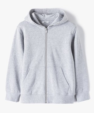 Sweat garçon à capuche avec fermeture zippée vue1 - GEMO (JUNIOR) - GEMO