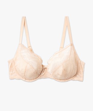 Soutien-gorge grande taille emboitant à armatures en dentelle vue4 - GEMO(HOMWR FEM) - GEMO