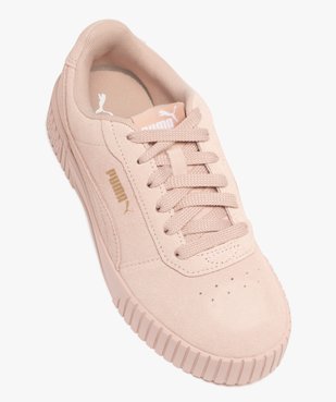 Baskets femme unies dessus en cuir suédé à semelle plateforme rainurée - Puma vue5 - PUMA - GEMO