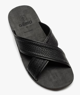 Mules homme confort à brides effet tressé vue5 - GEMO (CASUAL) - GEMO