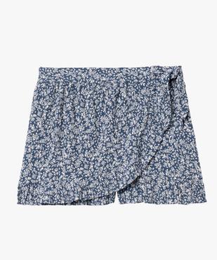 Jupe short à motifs fleuris avec volants femme vue4 - GEMO(FEMME PAP) - GEMO