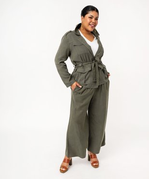 Pantalon en Lyocell femme grande taille vue5 - GEMO (G TAILLE) - GEMO