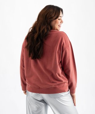 Sweat brodé coupe loose coloris unique femme grande taille vue3 - GEMO (G TAILLE) - GEMO