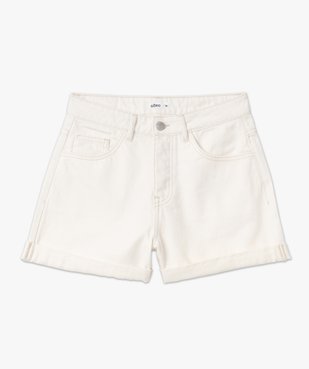 Short en jean large à revers femme vue4 - GEMO(FEMME PAP) - GEMO