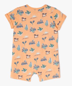 Combishort en coton avec fermeture zippée bébé garçon (lot de 2) vue3 - GEMO(BB COUCHE) - GEMO