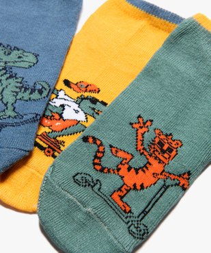 Chaussettes ultra courtes imprimées animaux garçon vue2 - GEMO (ENFANT) - GEMO