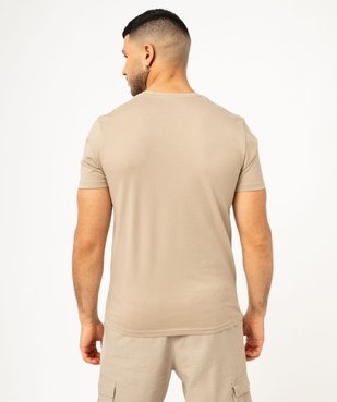 Tee-shirt à manches courtes et col rond homme vue3 - GEMO 4G HOMME - GEMO