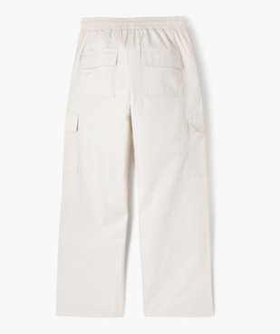 Pantalon cargo à coupe straight en toile de coton fille vue6 - GEMO (JUNIOR) - GEMO