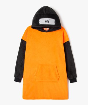 Chemise de nuit à capuche en maille peluche fille - Naruto vue1 - NARUTO - GEMO