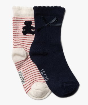 Chaussettes fantaisie bébé fille (lot de 2) - LuluCastagnette vue1 - LULUCASTAGNETTE - GEMO