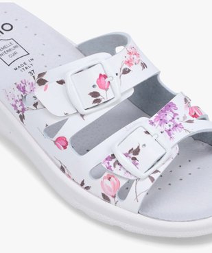 Mules femme confort à talon compensé et motif floral vue6 - G'FLEX - GEMO