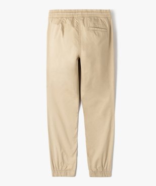 Pantalon jogger en toile de coton coupe slim  garçon vue5 - GEMO (JUNIOR) - GEMO