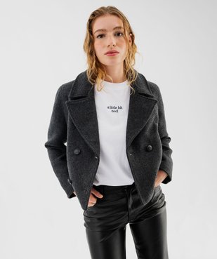 Manteau caban court femme vue2 - GEMO(FEMME PAP) - GEMO