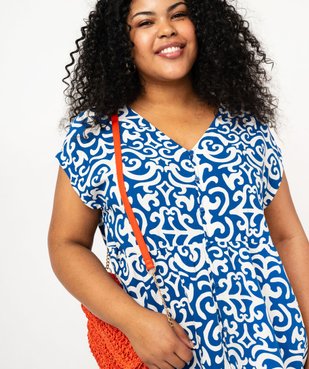 Robe à manches courtes en viscose femme grande taille vue1 - GEMO 4G GT - GEMO