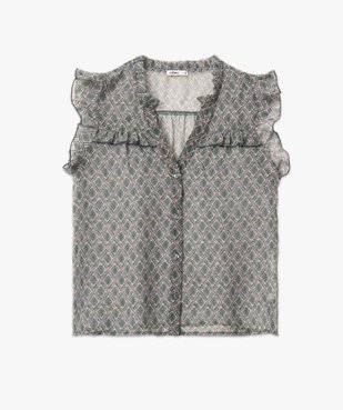 Blouse sans manches imprimée en voile femme vue4 - GEMO(FEMME PAP) - GEMO