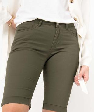 Bermuda slim en coton extensible femme vue4 - GEMO 4G FEMME - GEMO