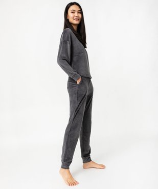 Pyjama en velours côtelé femme vue2 - GEMO(HOMWR FEM) - GEMO