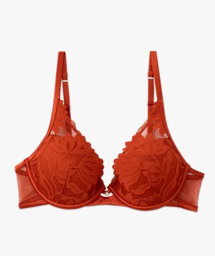 Soutien-gorge corbeille en dentelle avec bonnets coqués vue4 - GEMO(HOMWR FEM) - GEMO