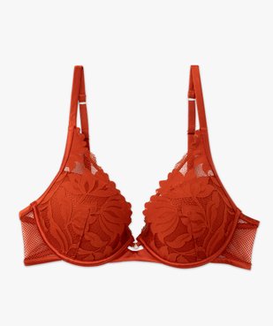 Soutien-gorge corbeille en dentelle avec bonnets coqués vue4 - GEMO(HOMWR FEM) - GEMO