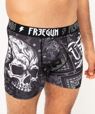 Boxer microfibre douce imprimée homme - Freegun vue2 - FREEGUN - GEMO