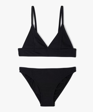 Maillot de bain fille 2 pièces à rayures ton sur ton vue1 - GEMO 4G FILLE - GEMO