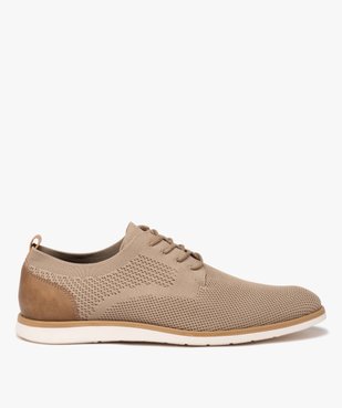 Derbies homme unies en mesh avec col stretch et semelle bicolore vue1 - GEMO(URBAIN) - GEMO