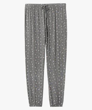 Pantalon de pyjama femme grande taille resserré dans le bas  vue4 - GEMO 4G FEMME - GEMO