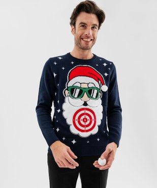 Pull spécial Noël 3D avec balles à scratch homme vue4 - GEMO (HOMME) - GEMO