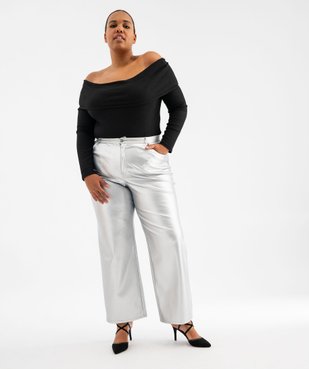 Pantalon large brillant femme grande taille vue5 - GEMO (G TAILLE) - GEMO