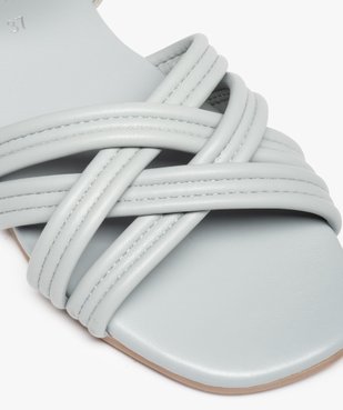 Sandales femme à talon plat et fines brides unies vue6 - GEMO (CASUAL) - GEMO