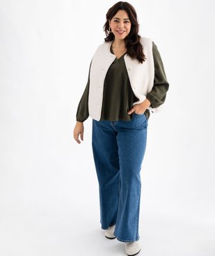 Blouse manches longues en Lyocell femme grande taille vue4 - GEMO 4G GT - GEMO