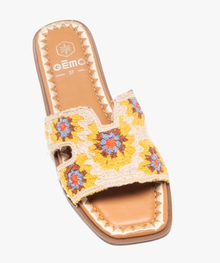 Mules femme plates dessus en crochet  vue6 - GEMO (CASUAL) - GEMO